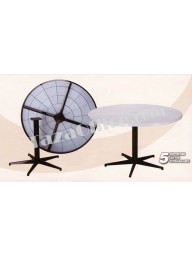 Round Plastic Table with 5 Supporting Leg (Diameter 4 ft)